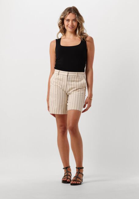 Sand SELECTED FEMME Hosen SLFHILDA MW SHORTS PIN STRIPE - large