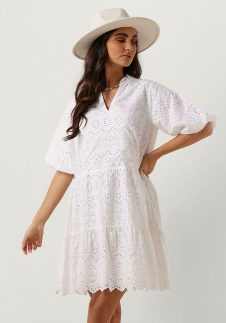 Weiße NOTRE-V Minikleid NV-DONNA DRESS BRODERIE ANGLAISE DRESS - large