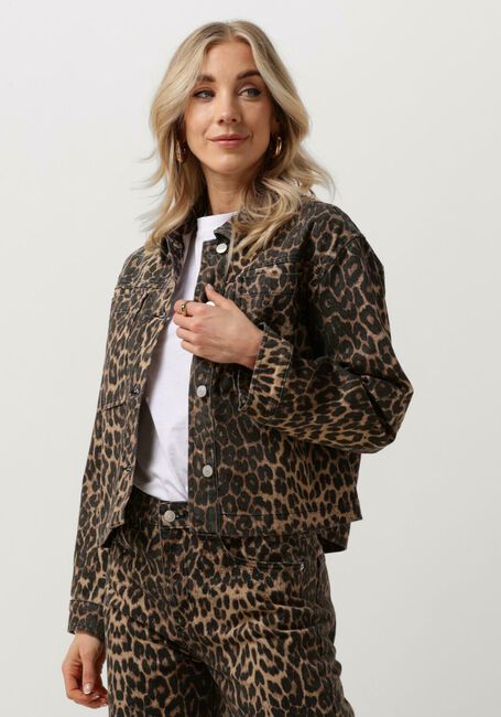 Braune NEO NOIR Jack EMILIA LEOPARD JACKET - large