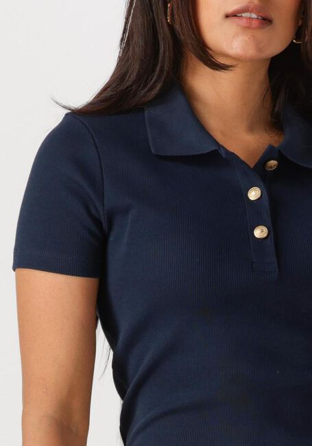 Dunkelblau TOMMY HILFIGER T-shirt SLIM GOLD BUTTON POLO SS - large