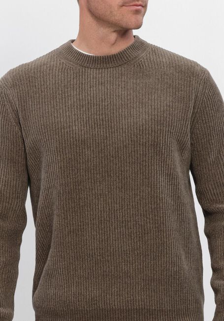 Braune PROFUOMO Pullover CHENILLE RIB - large