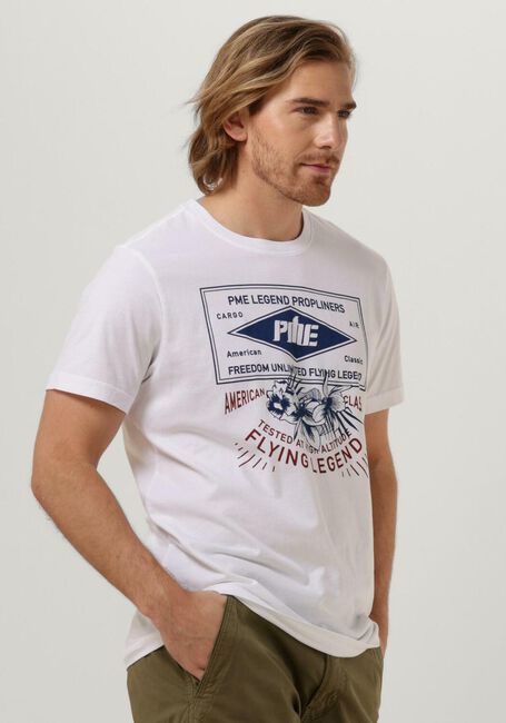 Weiße PME LEGEND T-shirt SHORT SLEEVE R-NECK SINGLE JERSEY LW PLAY - large
