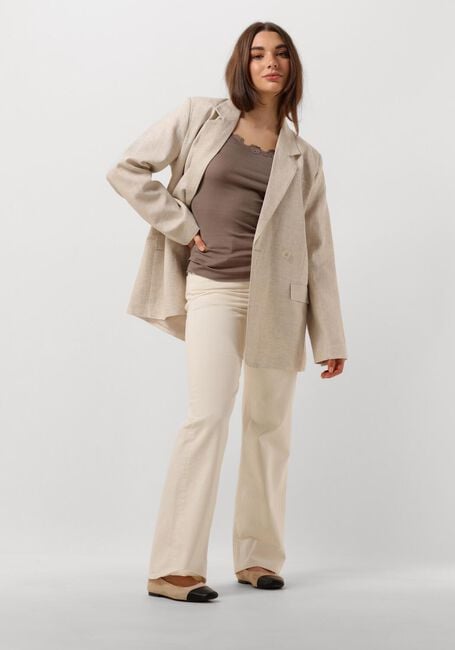 Braune ROSEMUNDE Top SILK TOP W/ LACE - large