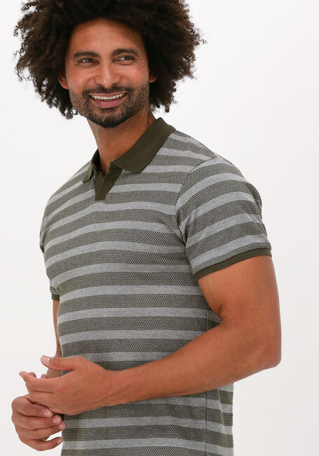 Grüne DSTREZZED Polo-Shirt POLO S/S BRICK STRIPE - large
