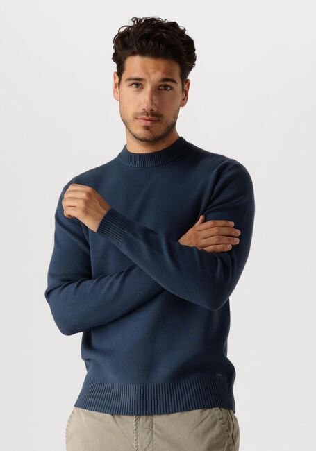 Blaue DSTREZZED Pullover FELL MOCK NECK - large