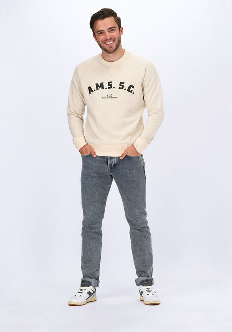 Ecru SCOTCH & SODA Sweatshirt REVERSIBLE SWEAT WITH VARSITY - large