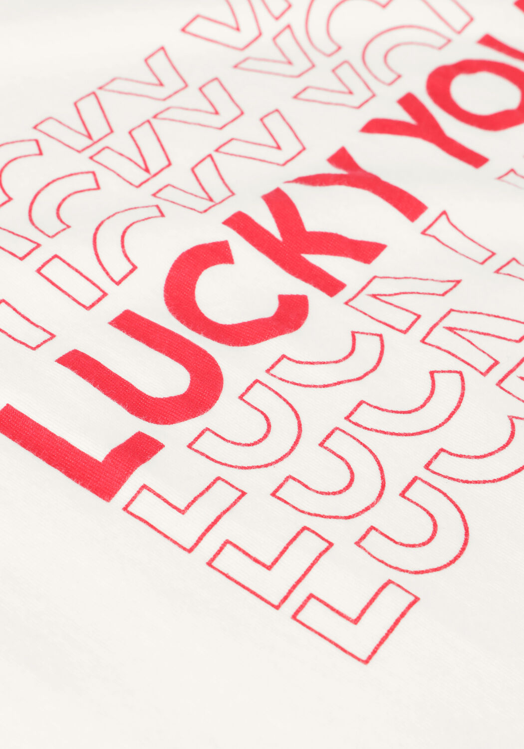 Wei&szlig;e BY-BAR T-shirt THELMA LUCKY YOU TOP - large