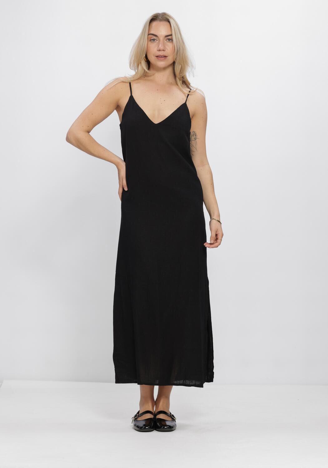 Schwarze GRACE & MILA Maxikleid SS26210019 - large