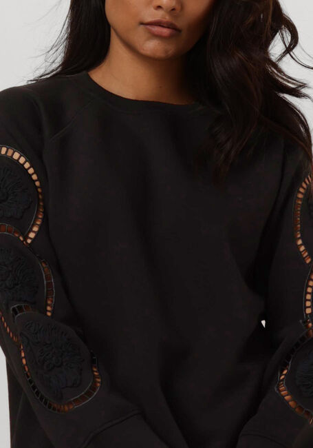 Schwarze OBJECT Pullover OBJDORINA LO L/S SWEAT TOP - large