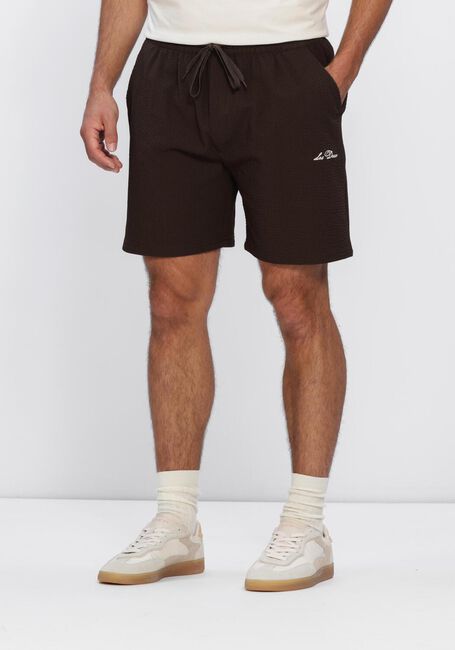 Braune LES DEUX Badehosen STAN SEERSUCKER SWIM SHORTS - large