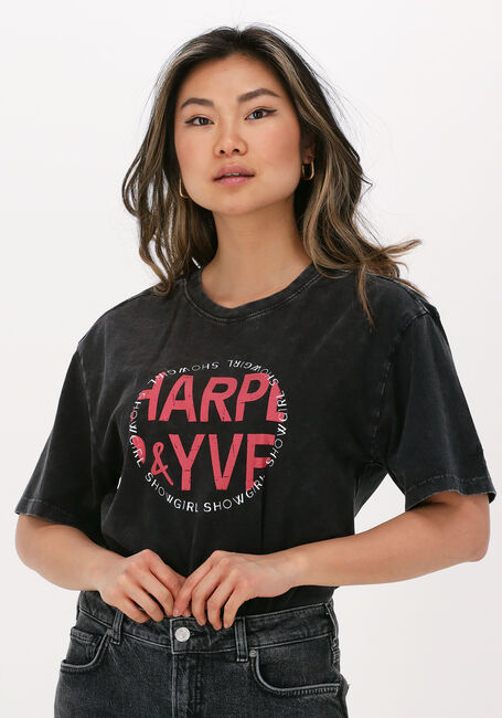 Schwarze HARPER & YVE T-shirt SHOWGIRL-SS - large