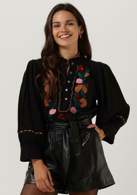 Schwarze ANTIK BATIK Blusen MATHILDE BLOUSE - large