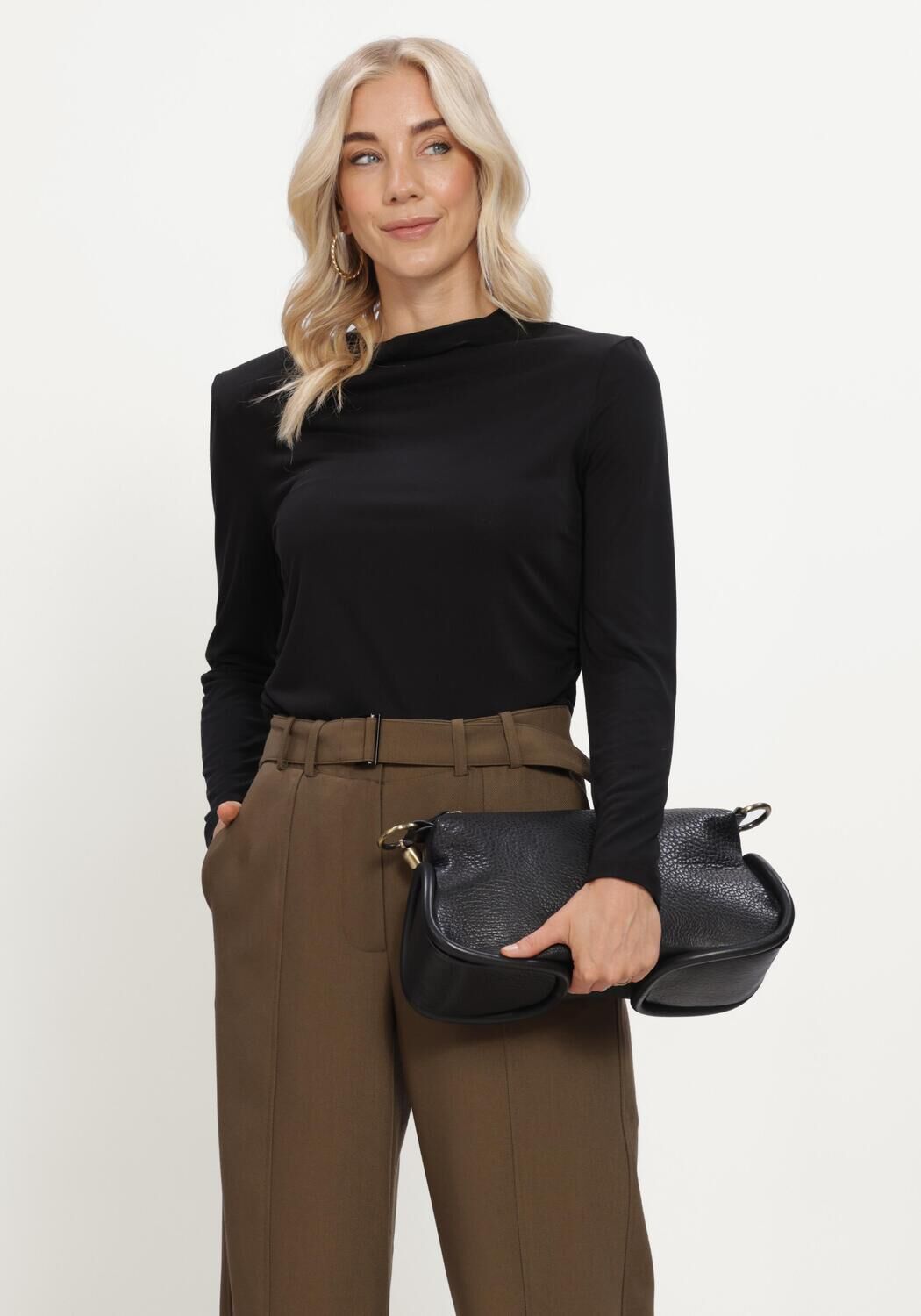 Schwarze CO'COUTURE Tops & T-shirts CAMILLACC PADDED LS BLOUSE - large