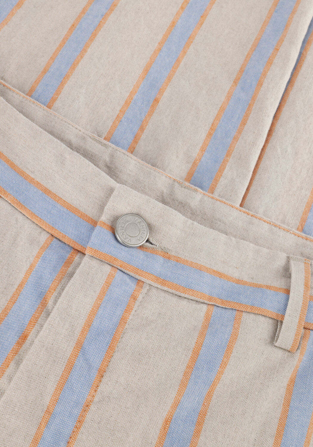 Beige VANILIA Hose LINEN STRIPED - large