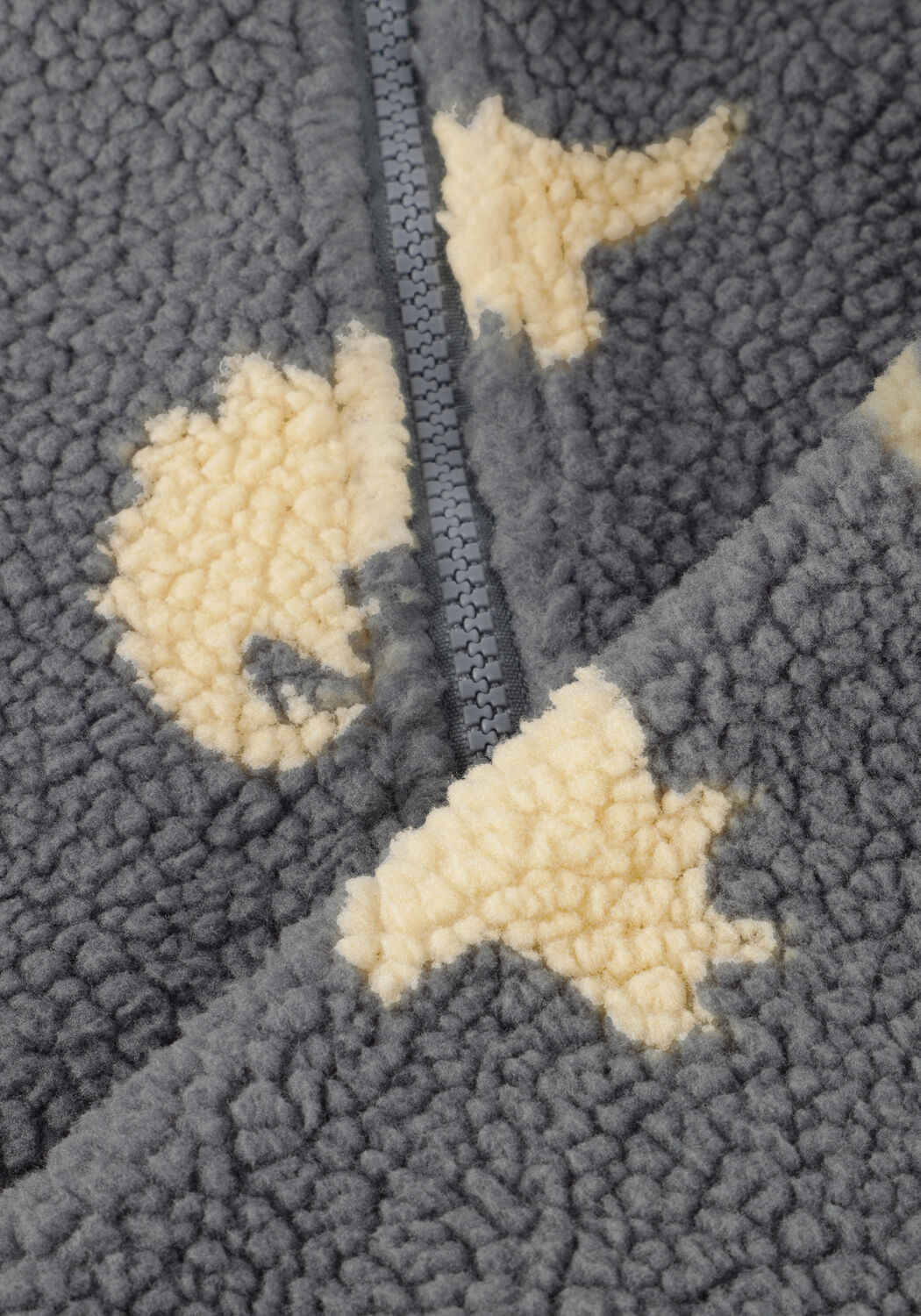 Graue KONGES SLOJD Teddy-Jacke JODY TEDDY JACKET GRS - large