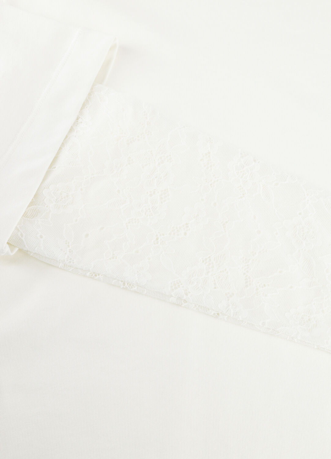 Nicht-gerade weiss CATWALK JUNKIE Pullover LOOSE FIT TSHIRT WITH LACE SLEEVES - large