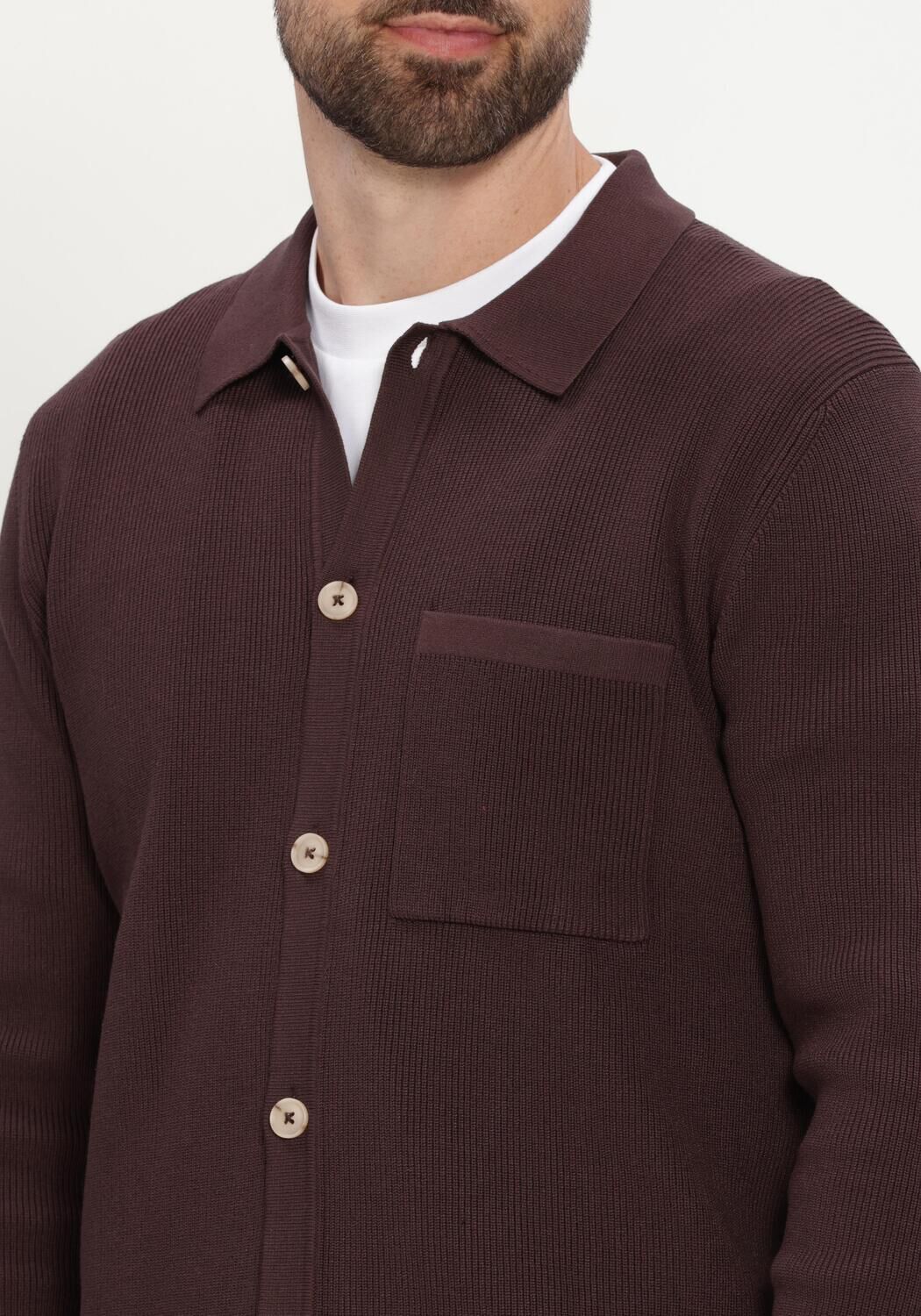 Bordeaux MACED Strickjacke M-AUGUST - large