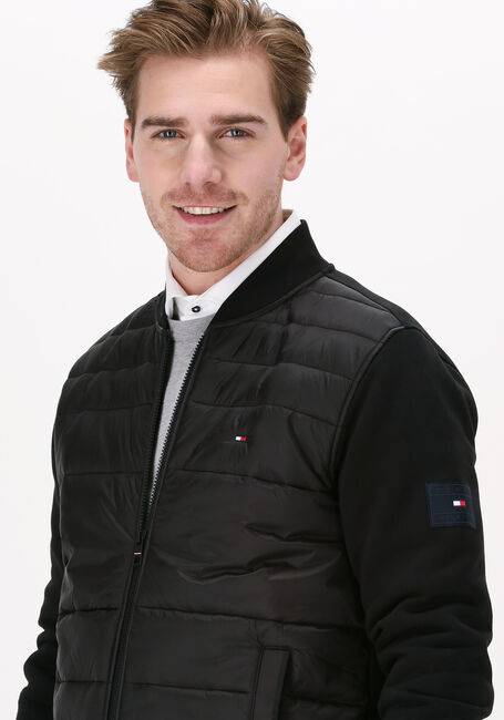 Schwarze TOMMY HILFIGER Jack MIX MEDIA ZIP THROUGH JACKET - large