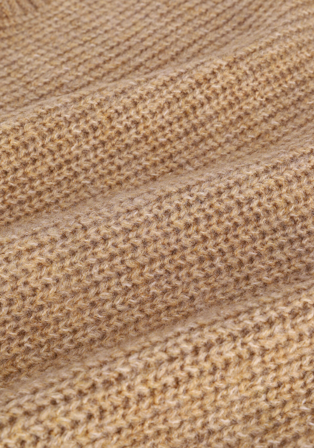 Camelfarbene NA-KD Strickjacke KNITTED HOODIE VEST - large