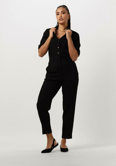 Schwarze VANILIA Jumpsuit WAFEL SHORTSLEEVE - large