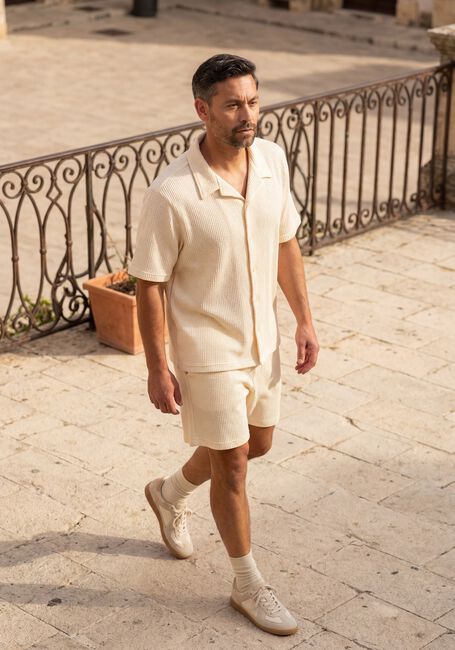 Beige SHIWI Kurze Hose OSCAR WAFFLE STRUCTURE SHORTS - large