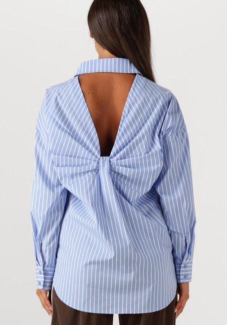 Hellblau HAUTE L'AMITIÉ Blusen BOW CANDY TWIST STRIPE SHIRT - large
