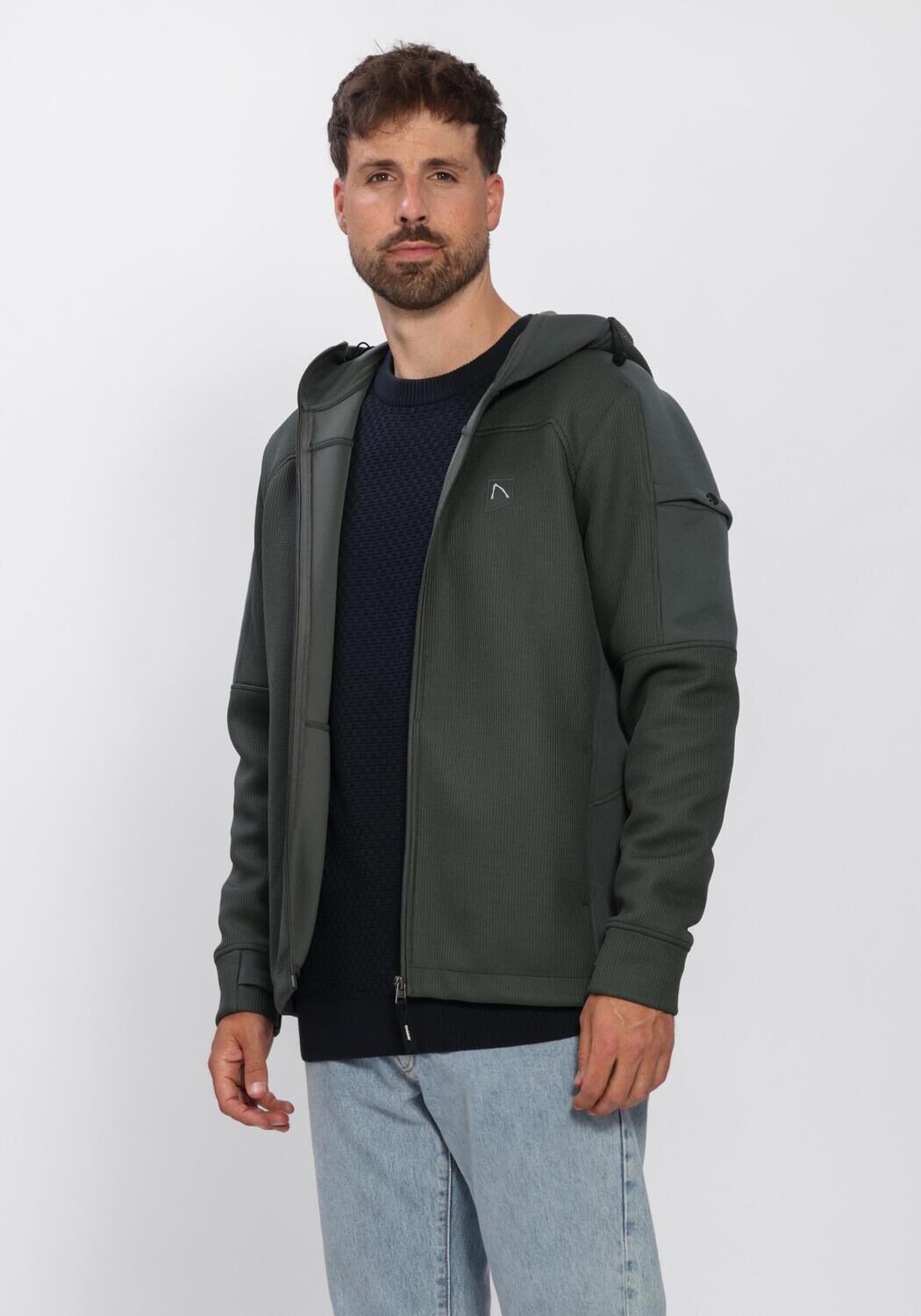 Dunkelgr&uuml;n CHASIN Sweatshirt ADAN ZIP - large