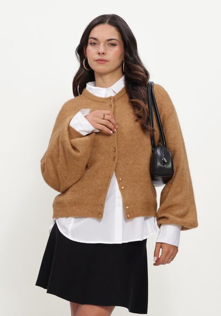 Camelfarbene MSCH COPENHAGEN Strickjacke MSCHBONDIE HOPE CARDIGAN - large