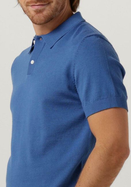 Blaue SELECTED HOMME Polo-Shirt SLHTOWN SS KNIT POLO B - large