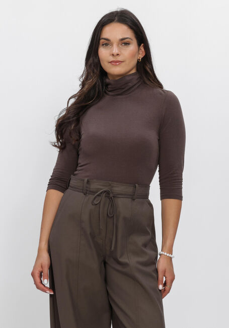 Braune SECOND FEMALE Tops & T-shirts MATIMA T-NECK - large
