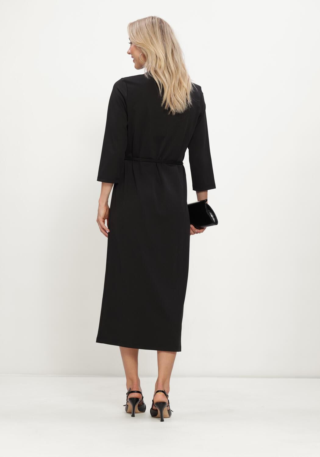 Schwarze FREEBIRD Midikleid DEVOTED - large
