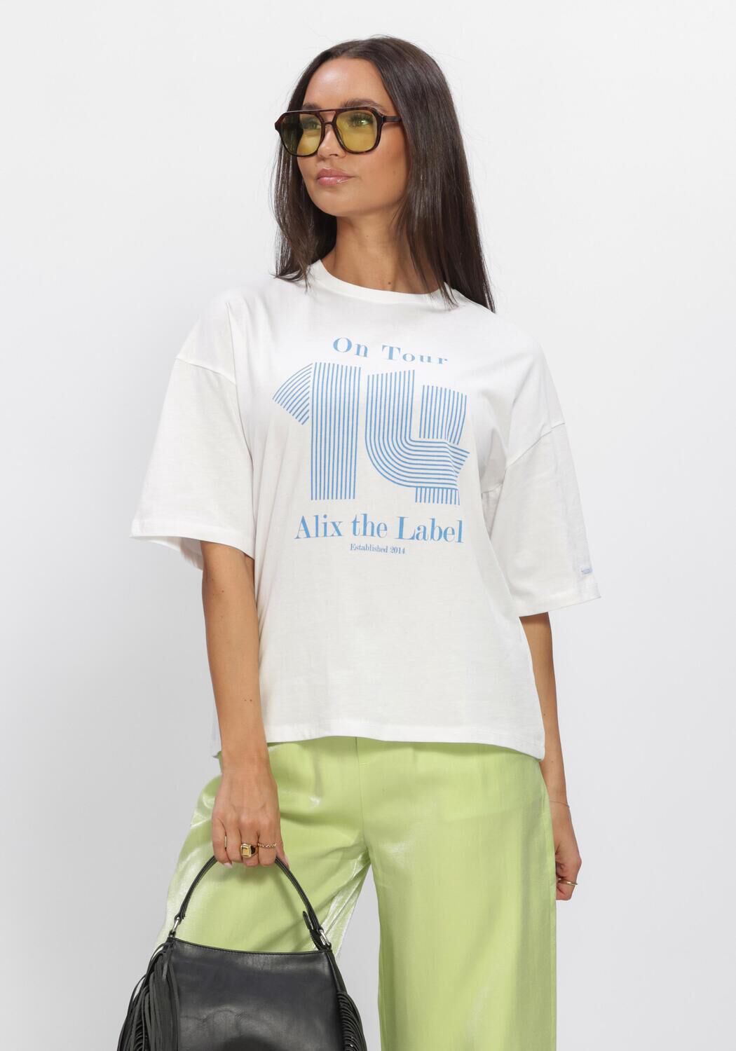Wei&szlig;e ALIX THE LABEL T-shirt LADIES KNITTED T SHIRT - large
