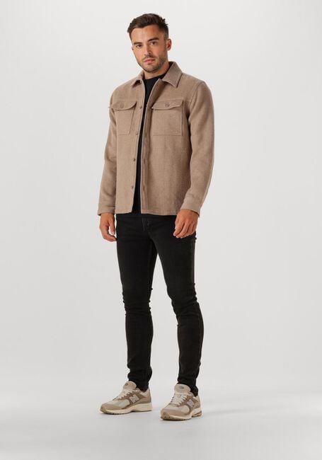 Camelfarbene PURE PATH Overshirt REGULAR FIT FLANNEL OVERSHIRTS - large