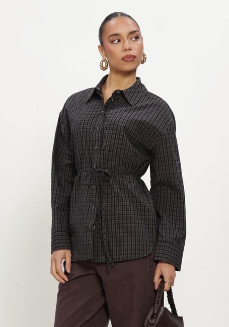 Braune OBJECT Blusen OBJDELVA L/S LO SHIRT - large