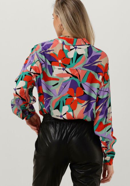 Mehrfarbige/Bunte COLOURFUL REBEL Blusen TALIA BIG FLOWER OVERSIZED BOYFRIEND BLOUSE - large