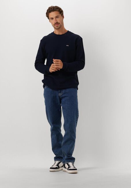 Dunkelblau TOMMY JEANS Pullover TJM REG WAFFLE L/S TEE - large