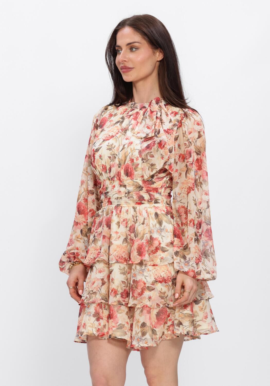 Mehrfarbige/Bunte NEO NOIR Midikleid MIO VINTAGE FLOWER DRESS - large