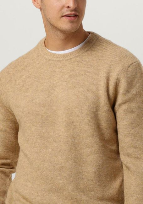Camelfarbene SCOTCH & SODA Pullover REGULAR FIT SOFTY-KNIT MELANGE PULL - large
