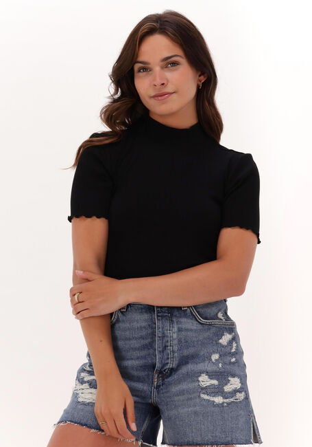 Schwarze SCOTCH & SODA Top MOCK NECK SLIM-FIT ORGANIC COTTON BLEND TOP - large