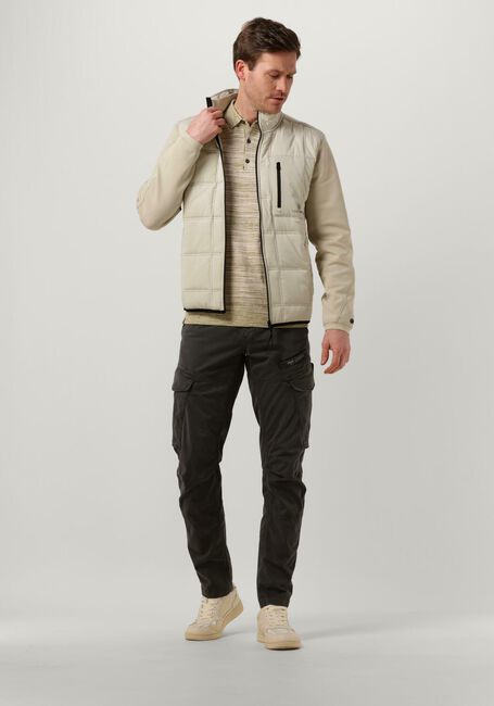 Sand CAST IRON Jack BOMBER JACKET COTTON POLAR FLEECE - large