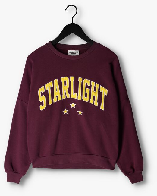 Bordeaux COLOURFUL REBEL Pullover STARLIGHT PATCH DROPPED SHOULDER SWEAT - large