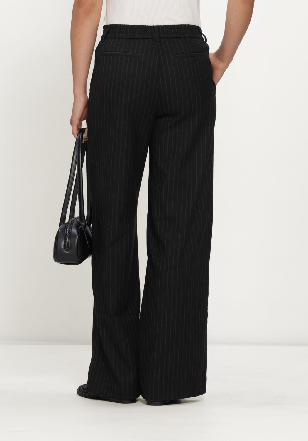 Schwarze OBJECT Weite Hose OBJLISA WIDE PANT - large