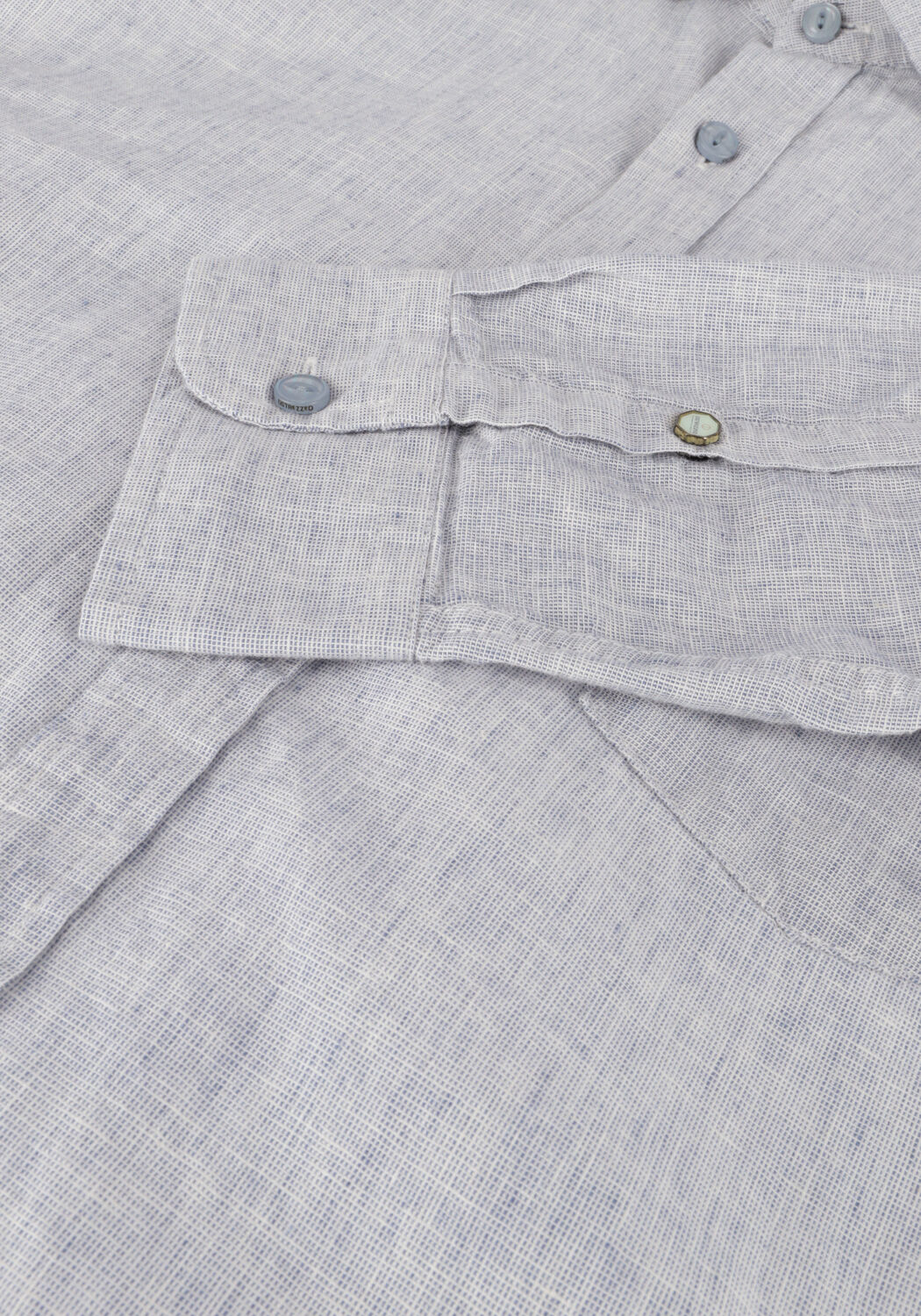 Blaue DSTREZZED Casual-Oberhemd SHIRT LINEN MELANGE - large