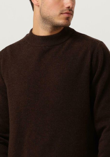 Braune ANERKJENDT Pullover AKRICO LAMBSWOOL KNIT - large