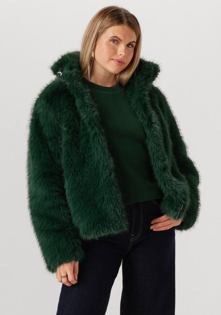 Grüne CATWALK JUNKIE Fake-Fur-Jack FUR JACKET - large