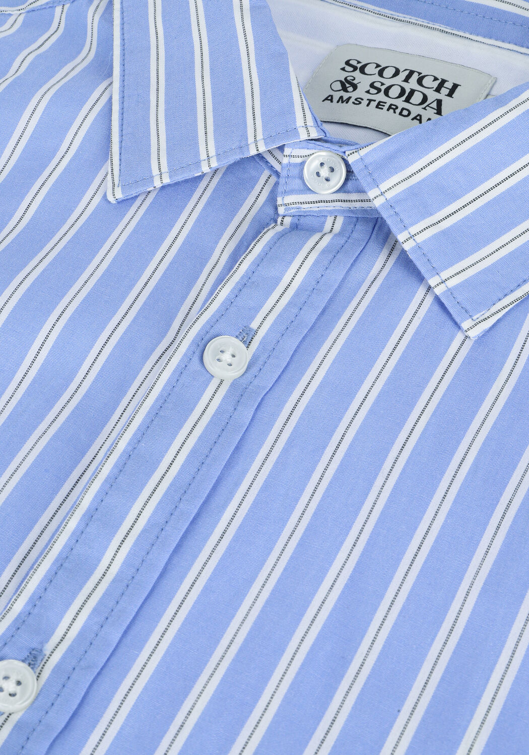 Hellblau SCOTCH & SODA Casual-Oberhemd BRIGHT STRIPED REGULAR FIT SHI - large