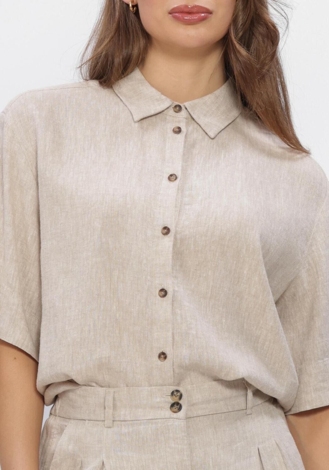 Sand MSCH COPENHAGEN Blusen MSCHVIANA GINIA 3/4 SHIRT - large