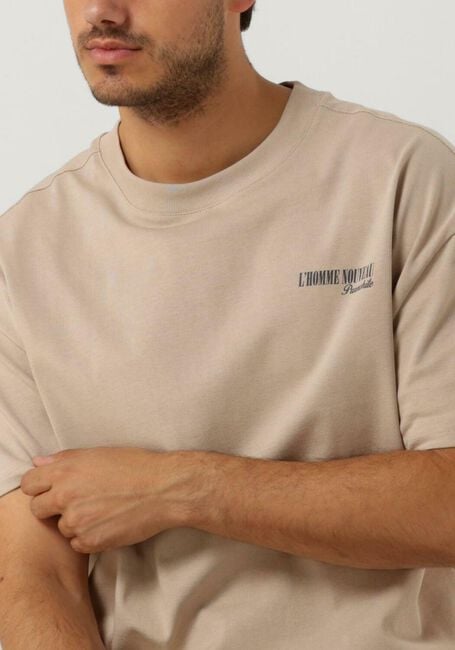 Sand PUREWHITE T-shirt T-SHIRT WITH CHEST PRINT AND BACK ARTWORK - large