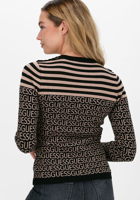 Schwarze GUESS Pullover LS GUESS LOGO JAQUARD SWTR - large