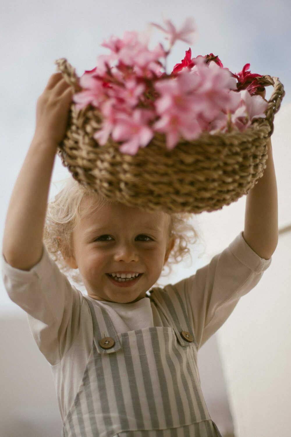 Ecru LIL' ATELIER Latzhosen NBMDINO LOOSE OVERALL - large